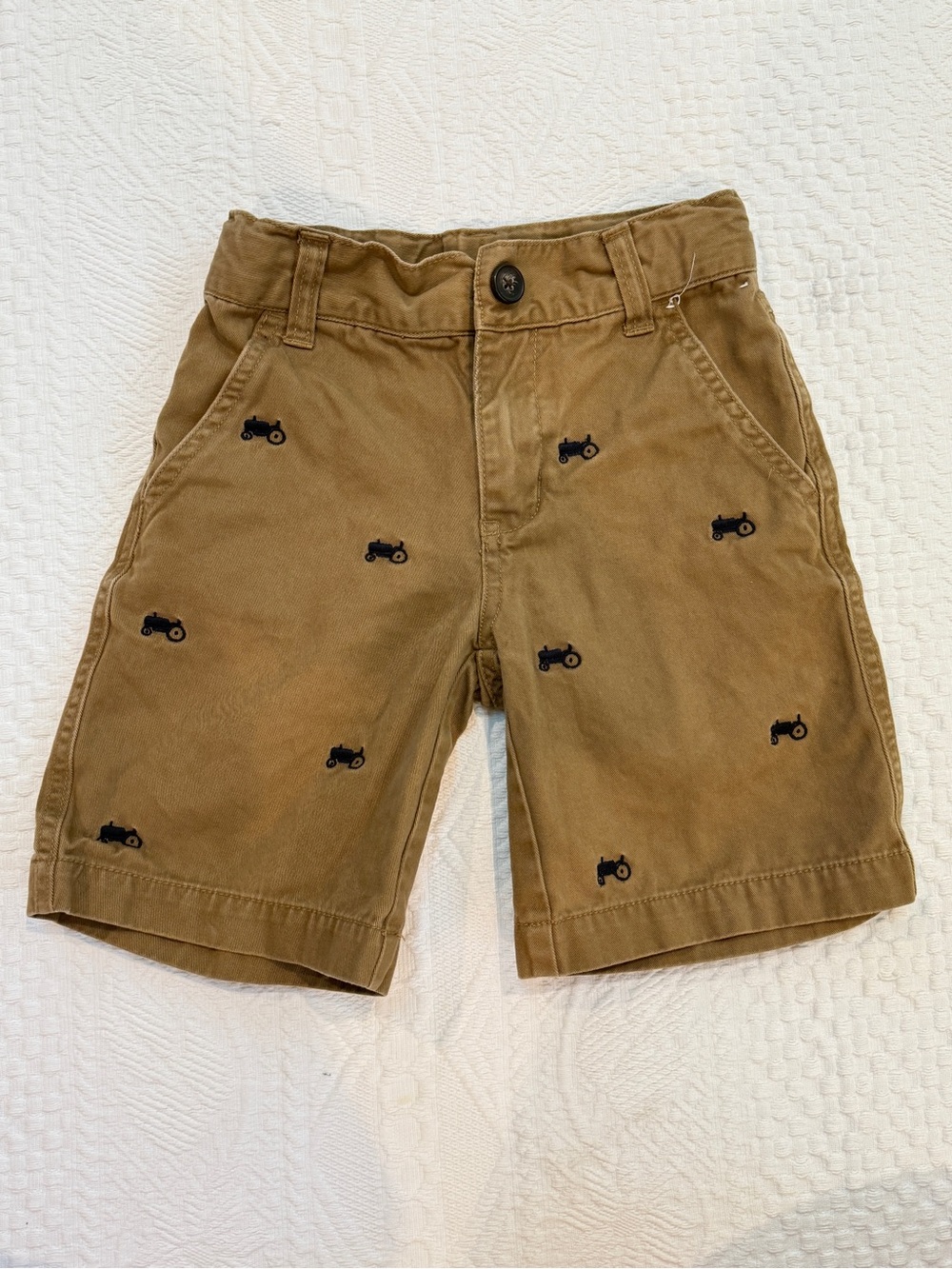 Gymboree Tractor Truck Khaki Shorts Boy Size 5